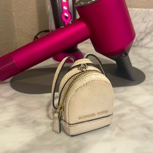 Michael kors leather backpack keychain